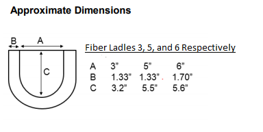 Fiber Ladle Dimensions