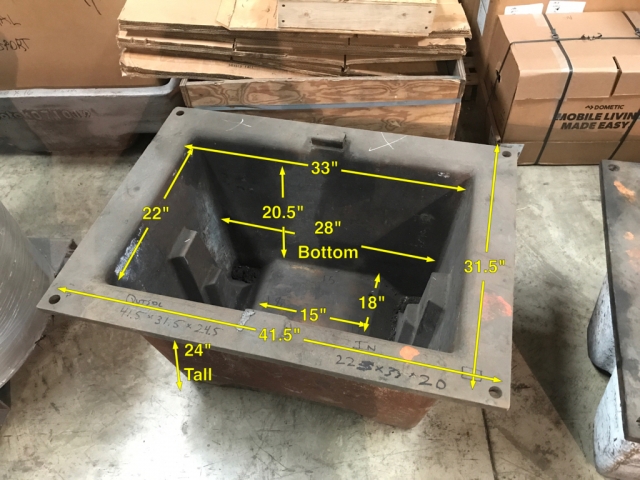 Zinc sow molds 4000-4500 LBS